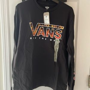 Vans flame long sleeve tee L NwT